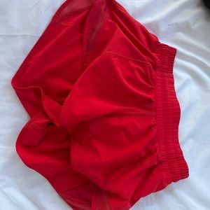 red lululemon hotty hots low rise